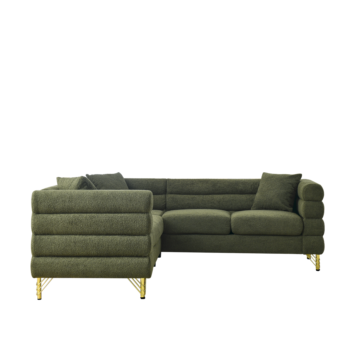 Oversized L-Shaped Sectional Sofa with Streamline Modern Design and Durable Construction