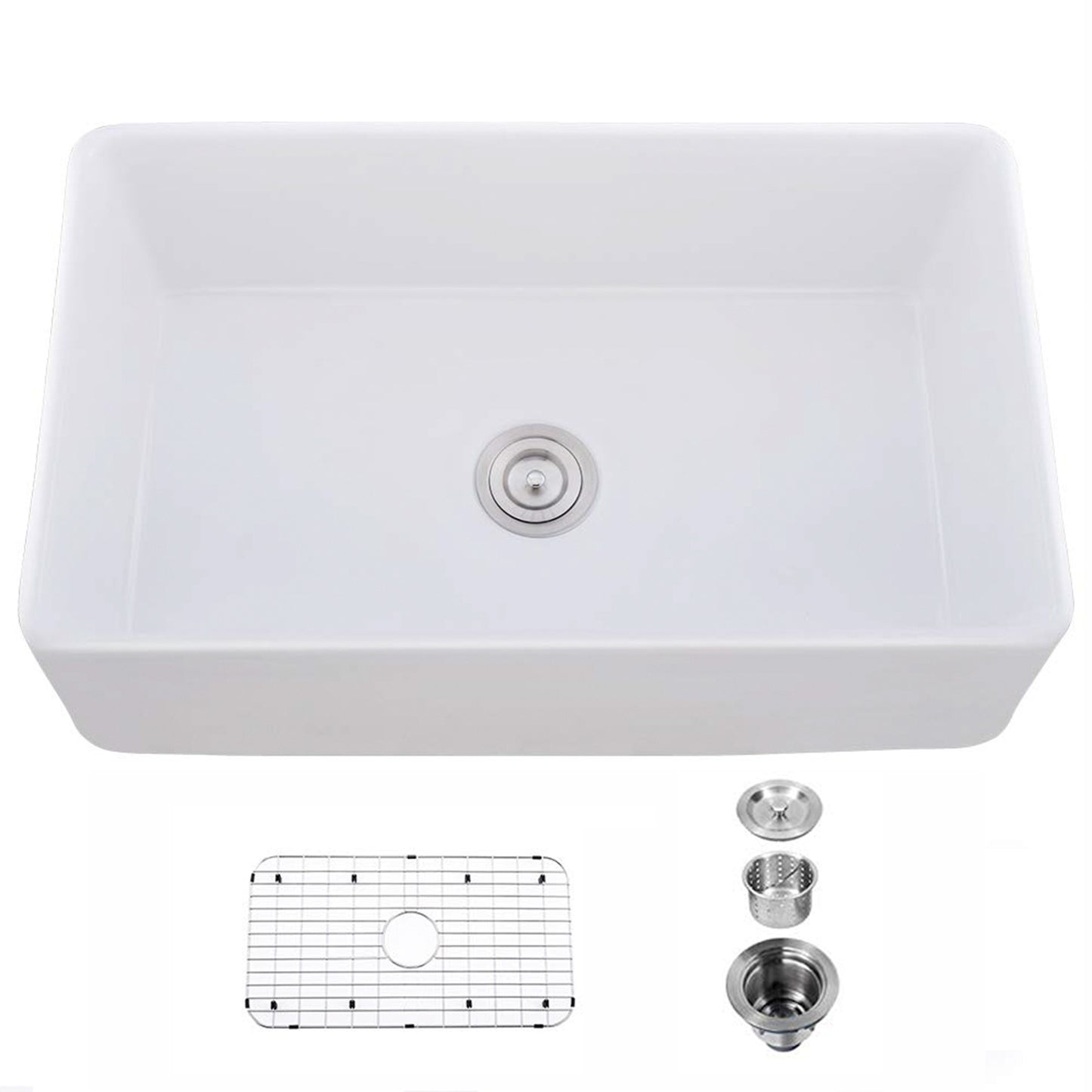 White Ceramic Farmhouse/Apron Front Kitchen Sink