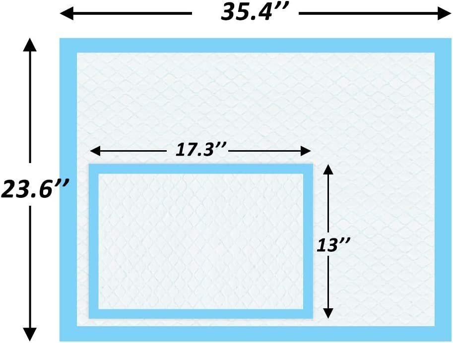 ScratchMe Super-Absorbent Waterproof Dog and Puppy Pet Training Pad, Housebreaking Pet Pad, 50-Count Small-Size, 17.1’’X23.6’’, Blue