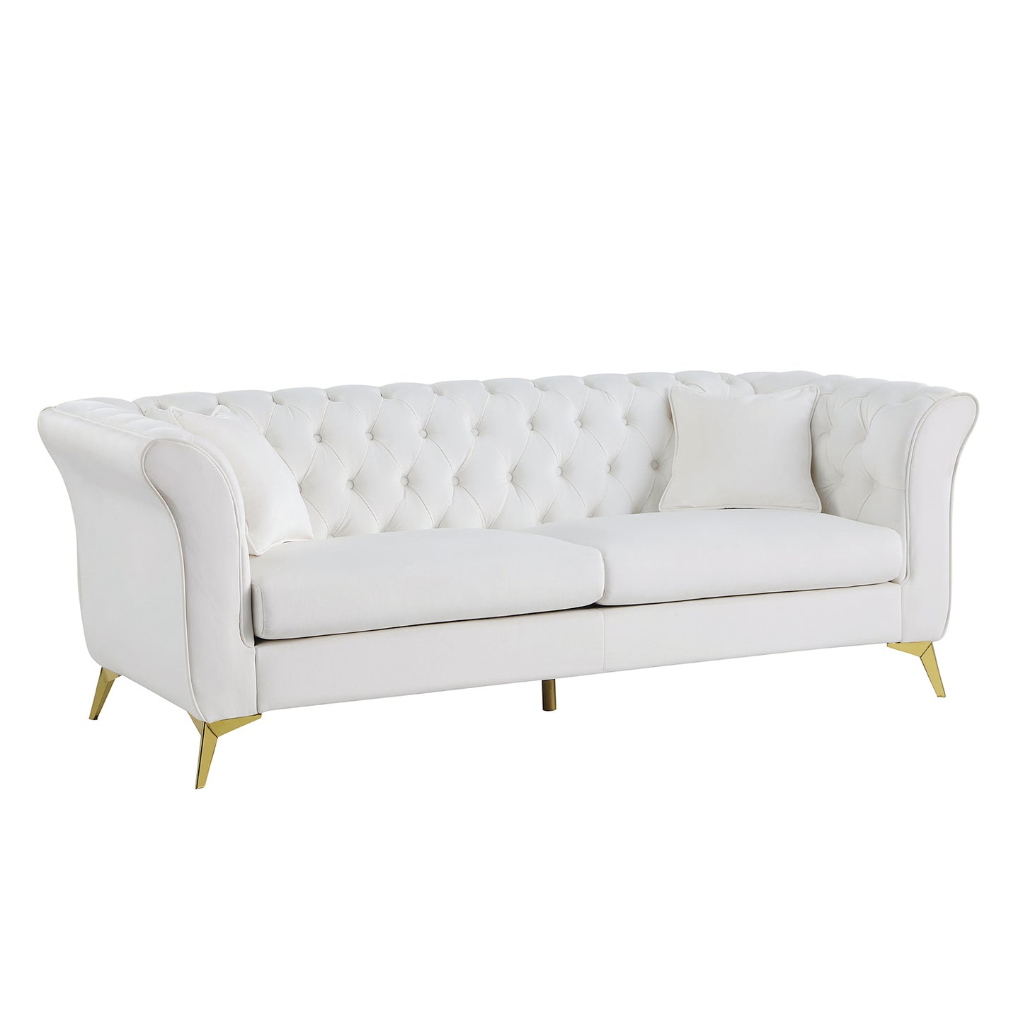 Chesterfield sofa ,Stanford sofa ,  high quality Chesterfield sofa ,white color , tufted and wrinkled fabric  sofa;contemporary Stanford sofa . tufted sofa with scroll  arm and scroll back