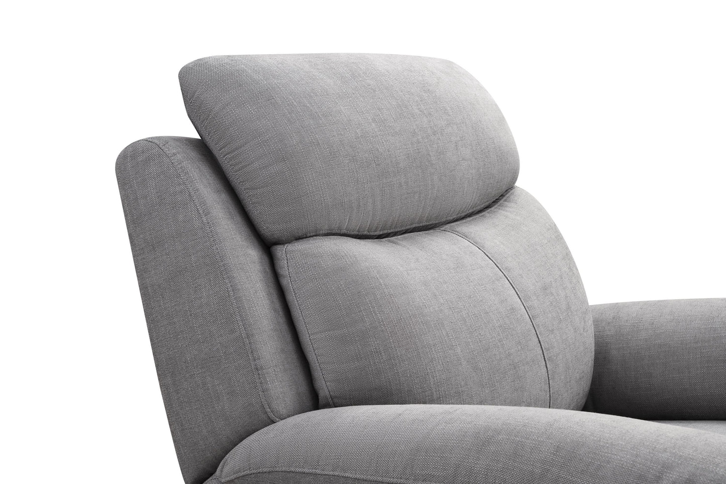 Luxurious Light Grey Power Recliner Chair with USB Port