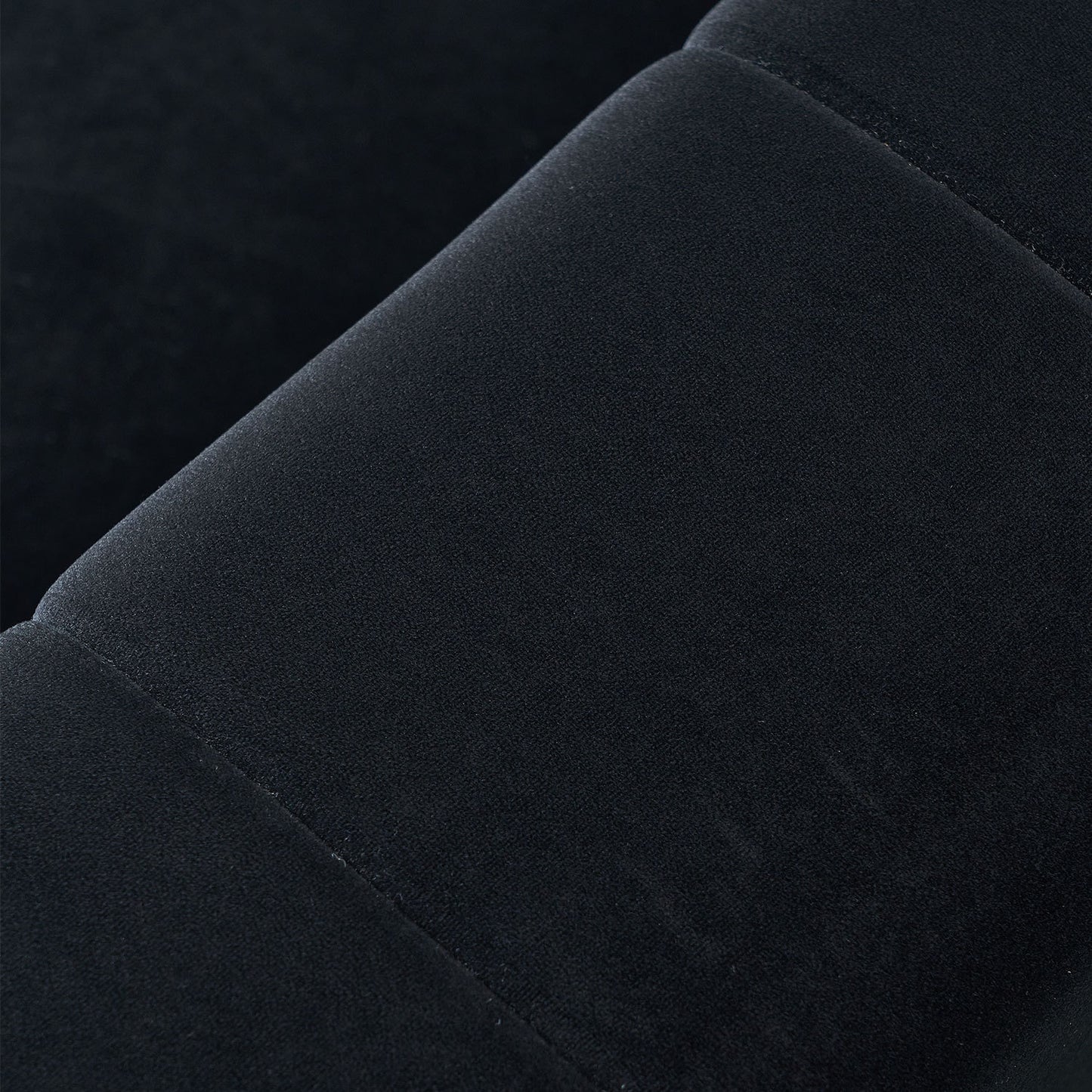 Modern Velvet Sofa 85.04 inch for Living Room Black Color