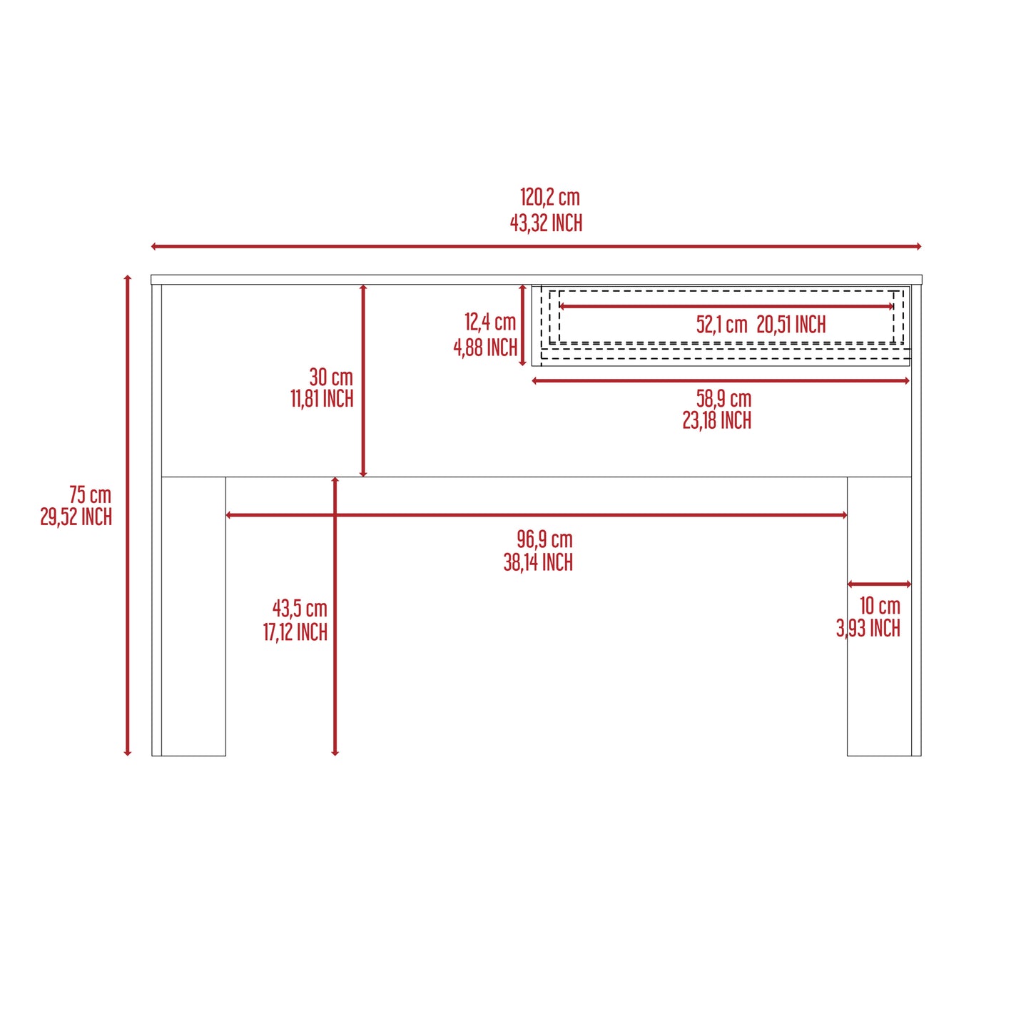 Sleek Black Computer Desk with Drawer for Writing