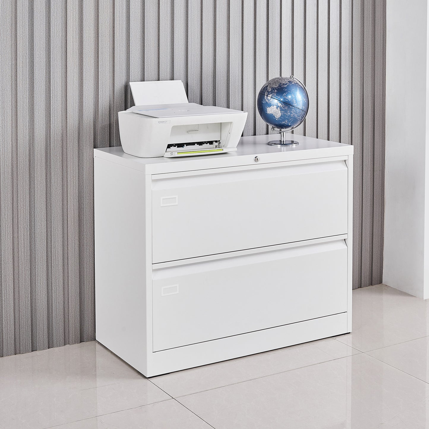 Lockable 2 Drawer Lateral Filing Cabinet for Home Office