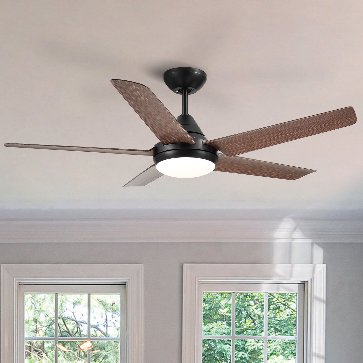 YUHAO 48 Inch Integrated LED Ceiling Fan Lighting with Remote Control