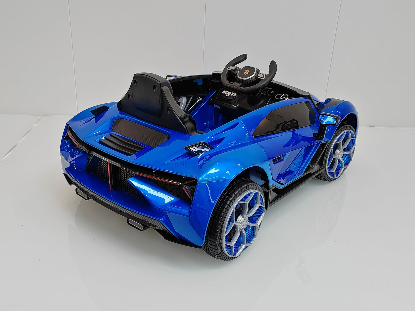 Ride-On Car with Remote Control for Kids Ages 3-6, Blue Electric Car with Swing Function