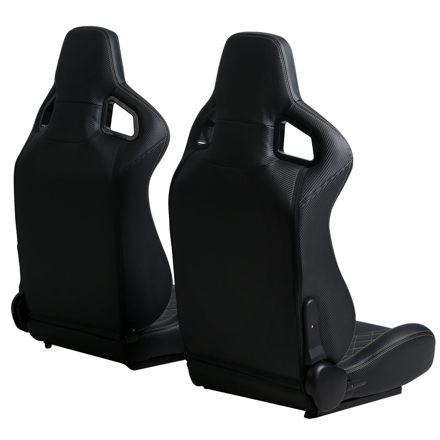 Ergonomic PVC Racing Simulator Game Seats, Black with Adjustable Double Slides