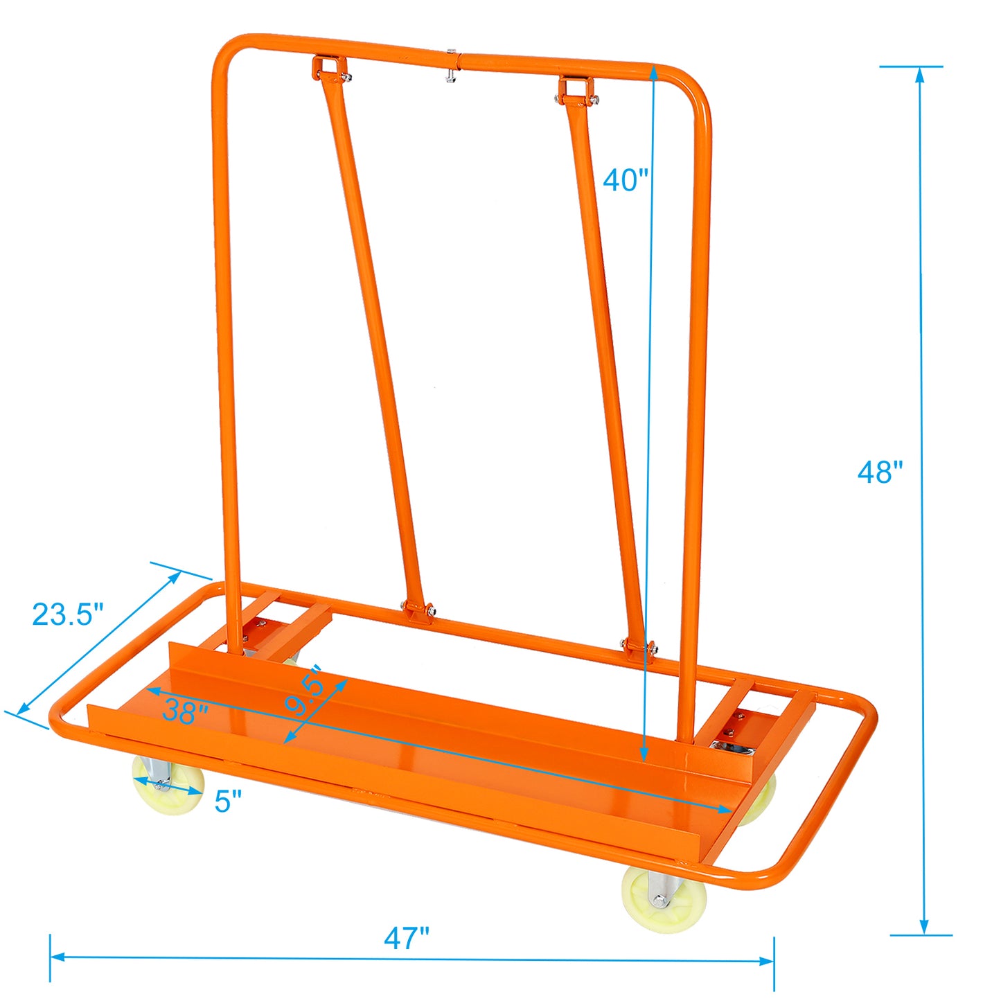 Heavy Duty Drywall Sheet Cart & Panel Dolly 1600lbs load capacity,panel service cart ,casters with brake