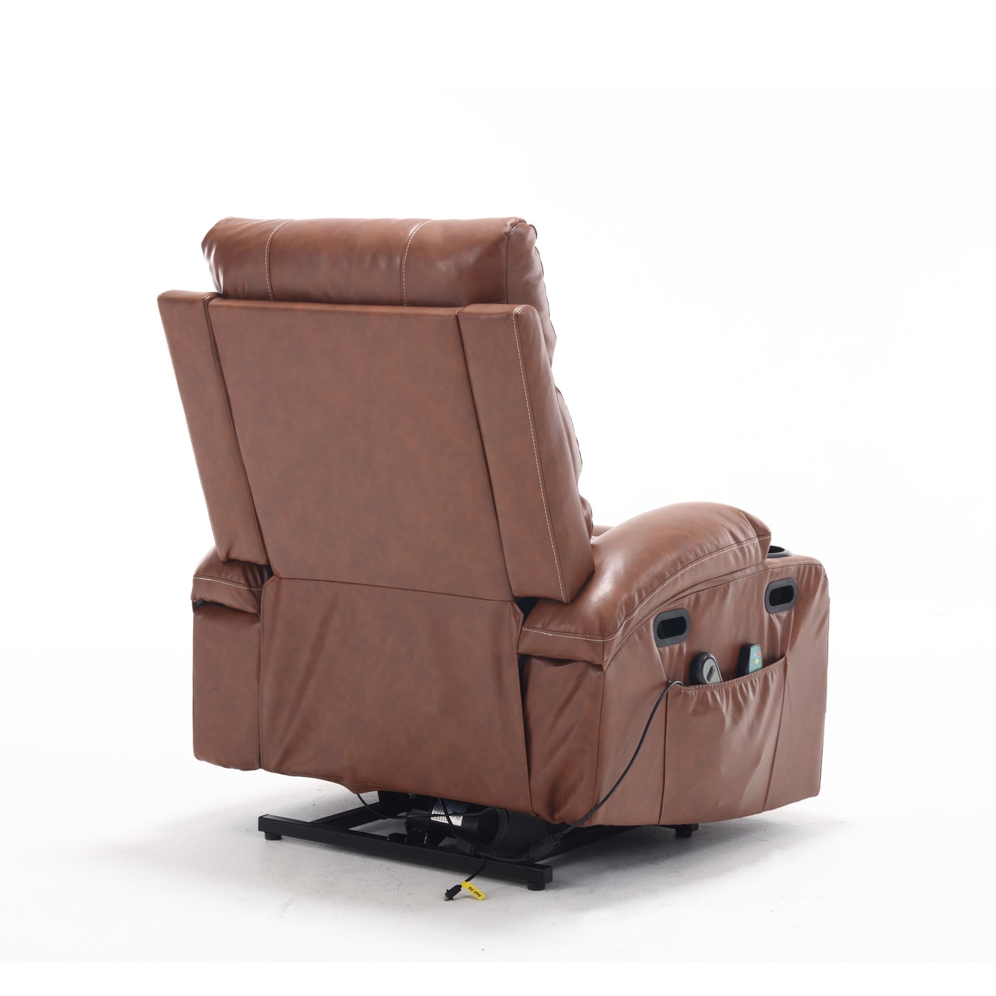 Electric Power Lift Recliner Chair with Massage, Heat, and Side Pockets for Elderly