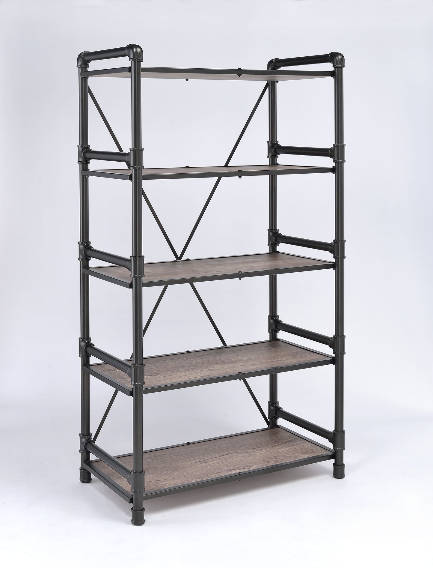 Caitlin Bookshelf in Rustic Oak & Black 92220