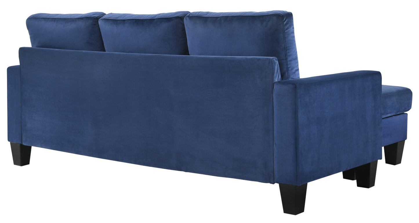 Jessica Navy Blue Sofa Chaise for Small Spaces