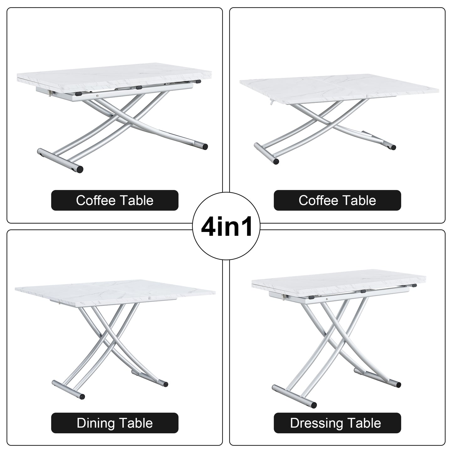 Versatile Minimalist Lift Table with Adjustable Height and Foldable Design