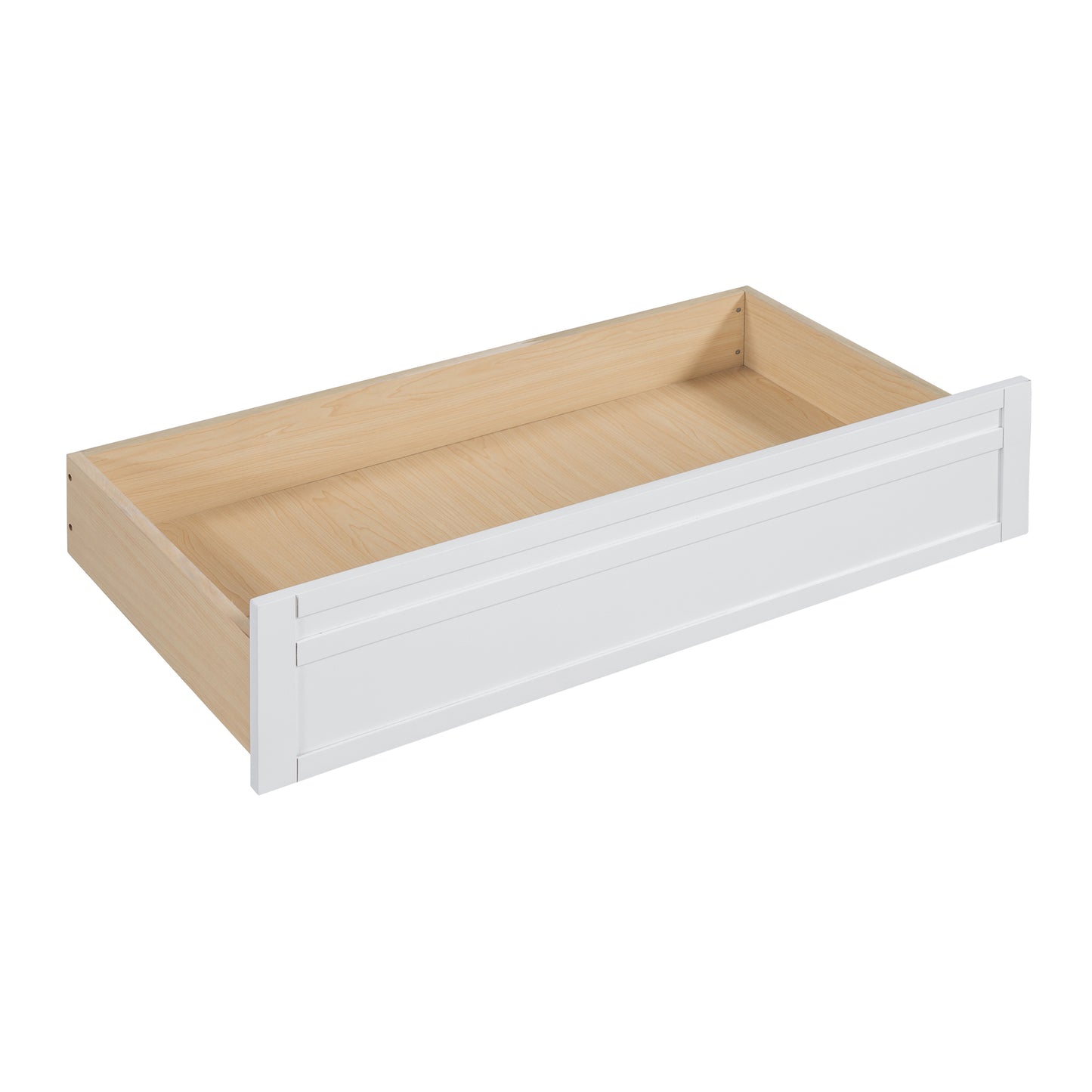 Twin size Daybed, Wood Slat Support, with Bedside Shelves and Two Drawers, White