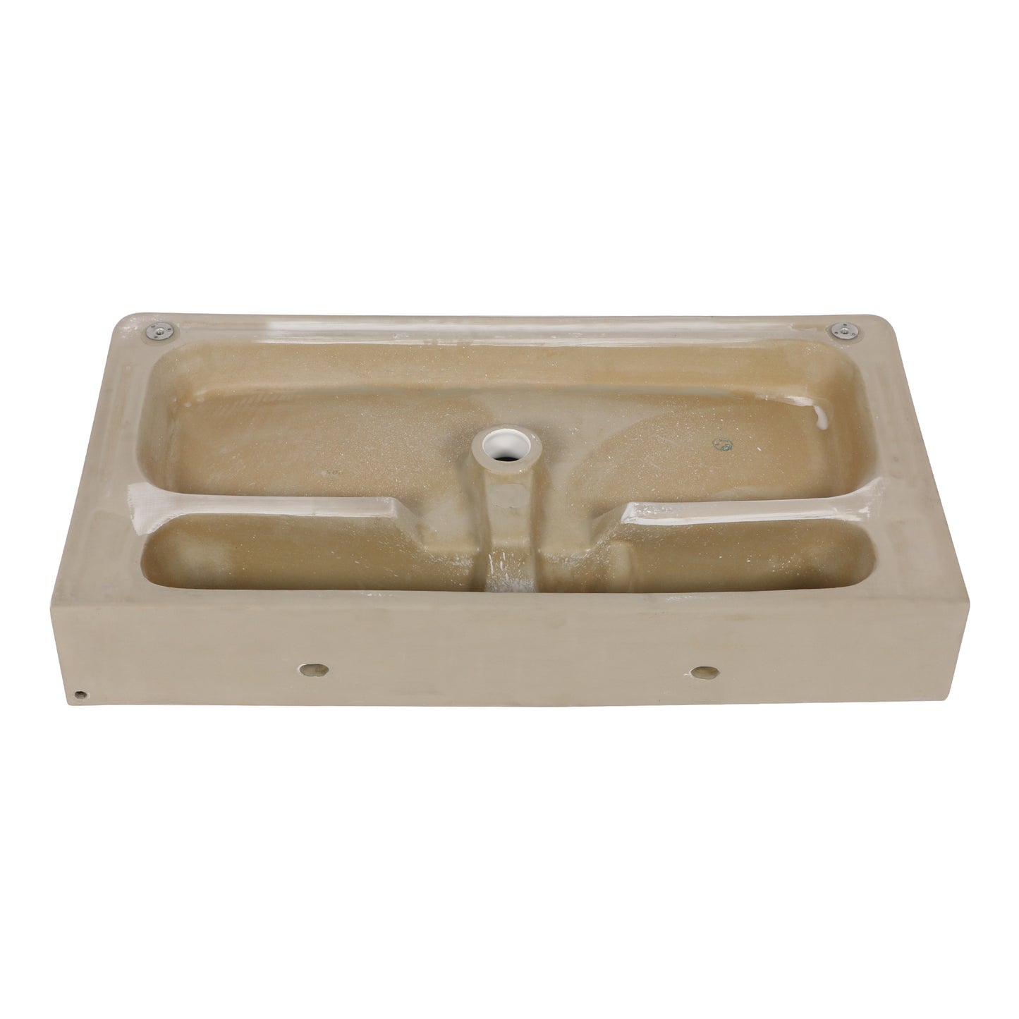 35" Bathroom Console Sink with Overflow,Ceramic Console Sink White Basin Polished Nicke Legs