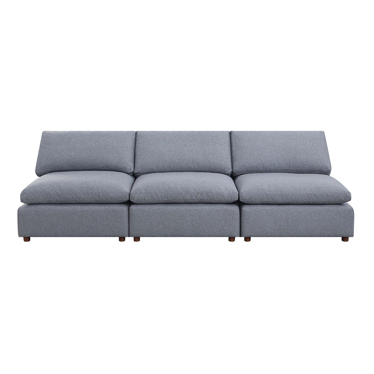 Customizable Grey Modern Modular Sectional Sofa Set with Down Feather Fill