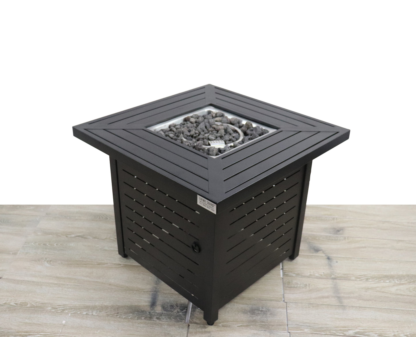 Steel Outdoor Fire Pit Table with Adjustable Flame - 30 x 30