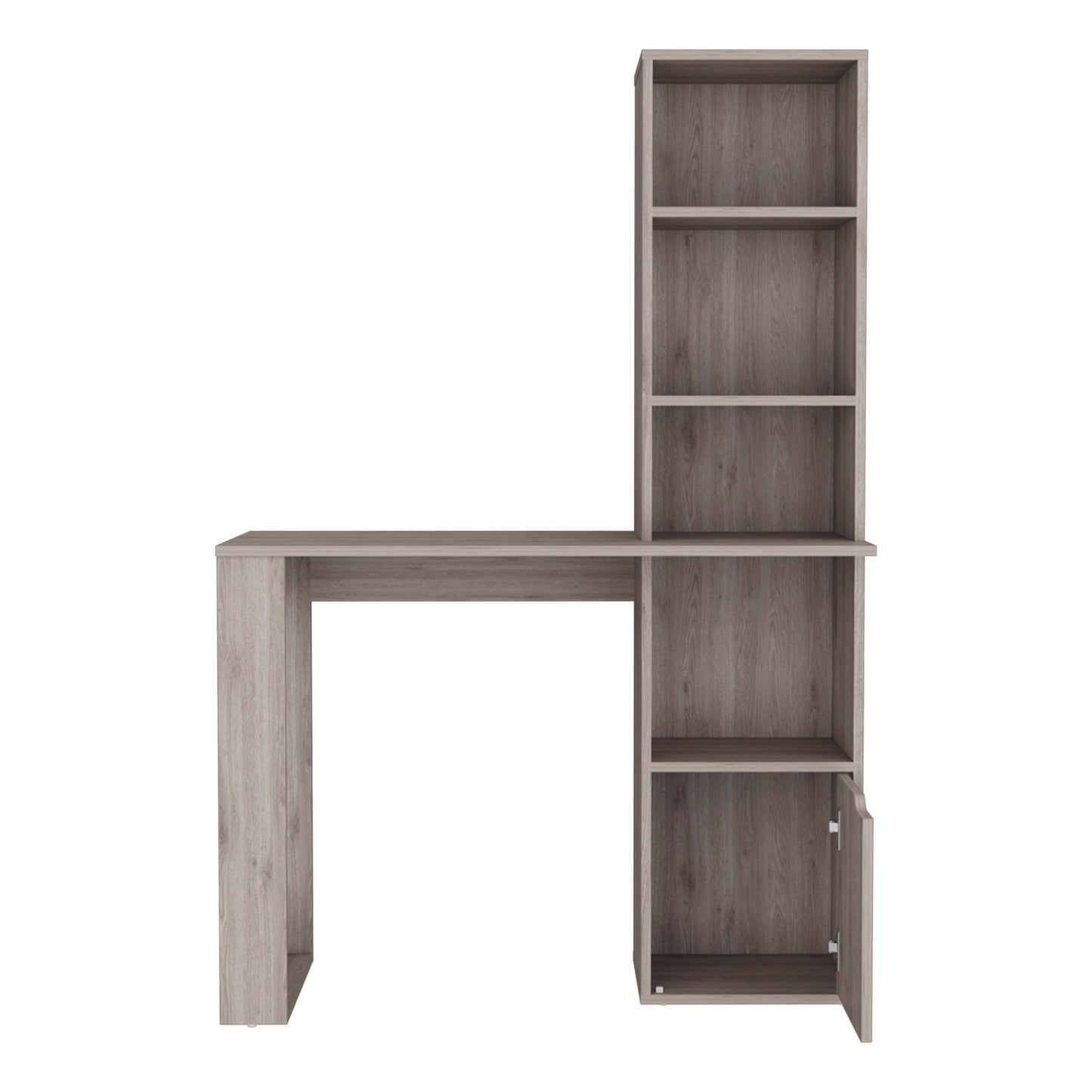 Ripley Writing Desk with Bookcase and Cabinet in Light Gray by DEPOT E-SHOP