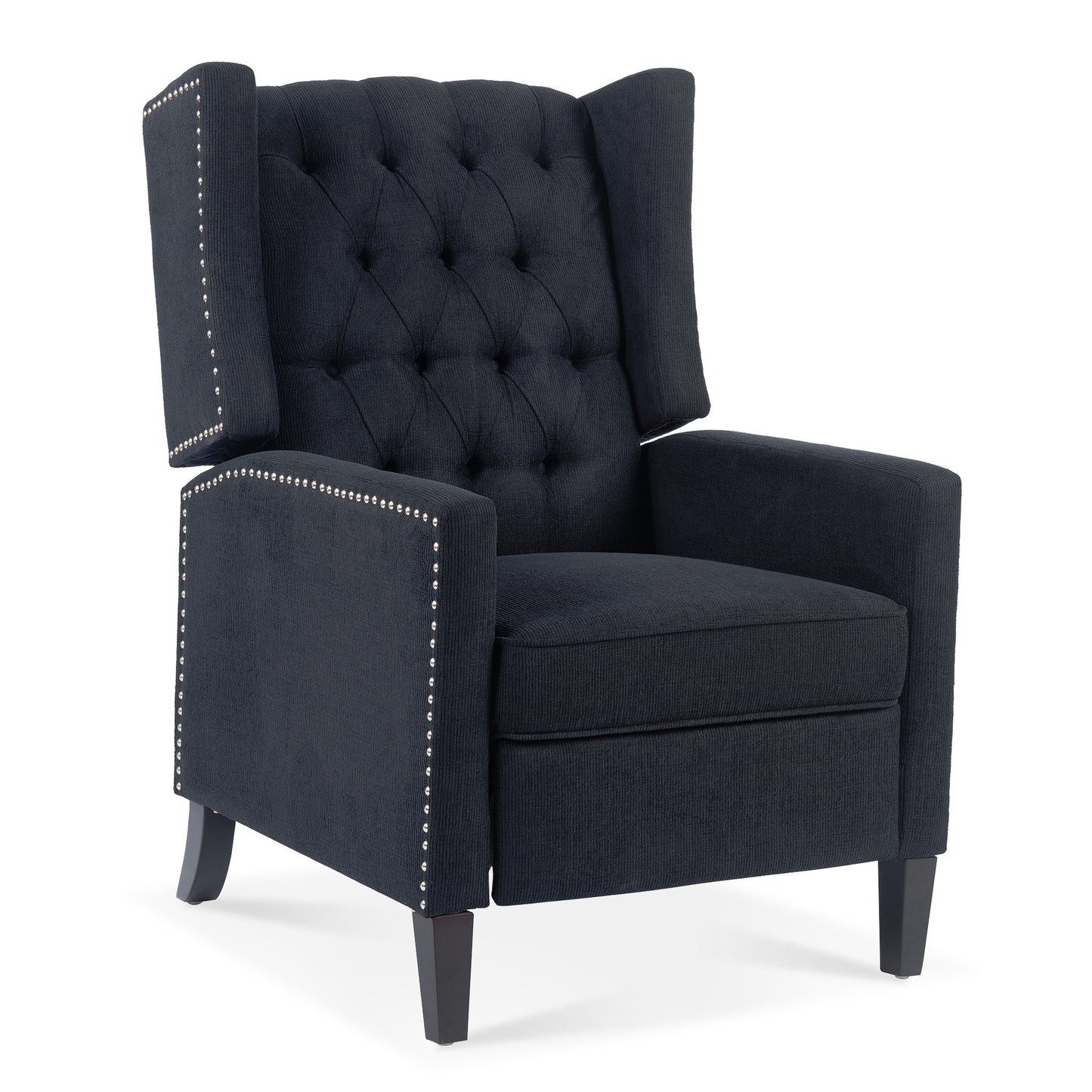 27.16 Wide Manual Wing Chair Recliner with Durable High Color Fastness Fabric