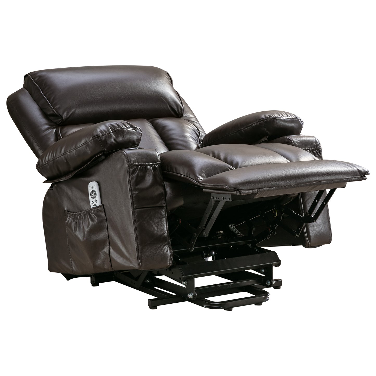 Electric Power Lift Recliner Chair with Heat and Massage, Brown