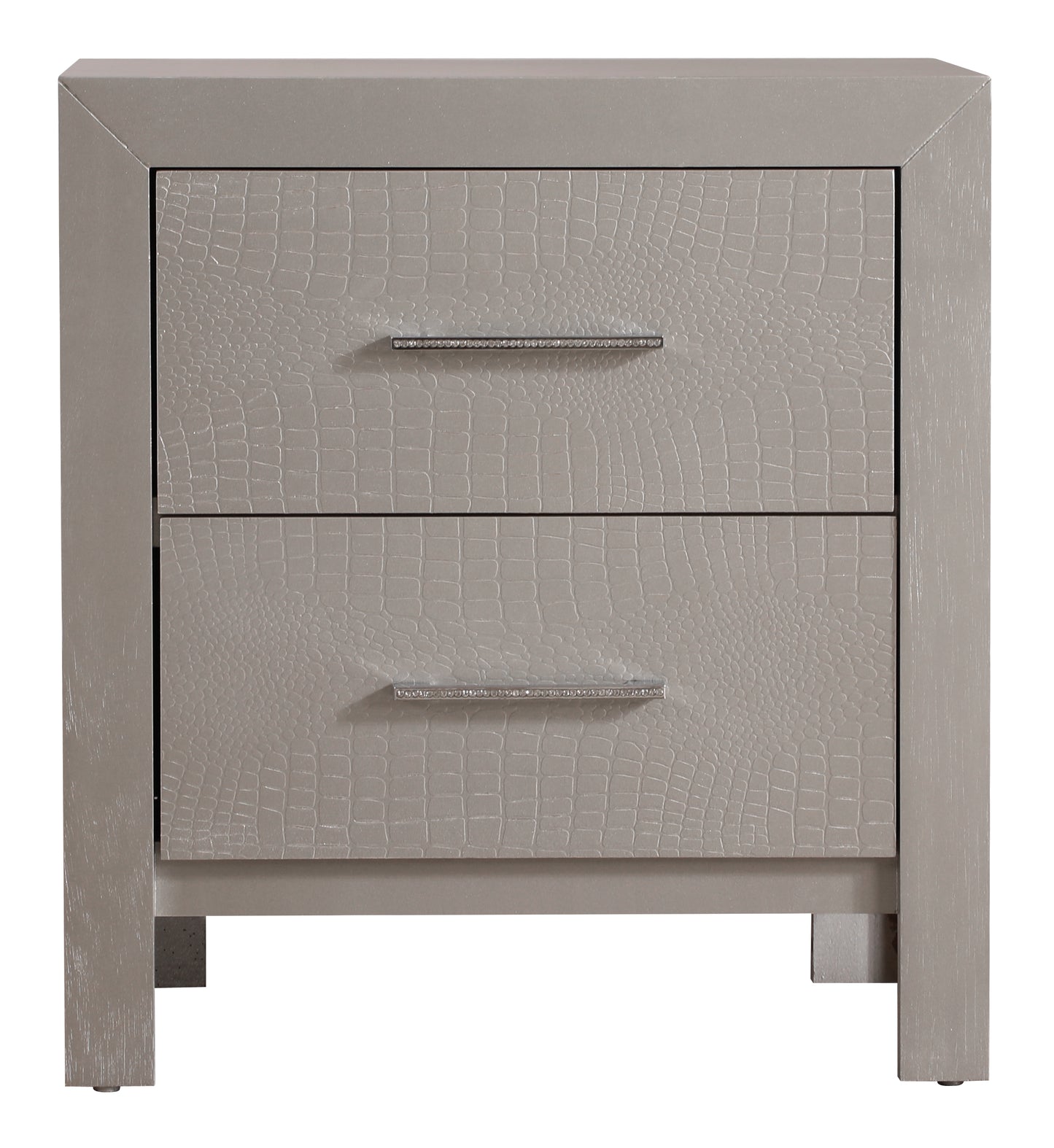 Glades G4200-N Nightstand , Silver Champagne