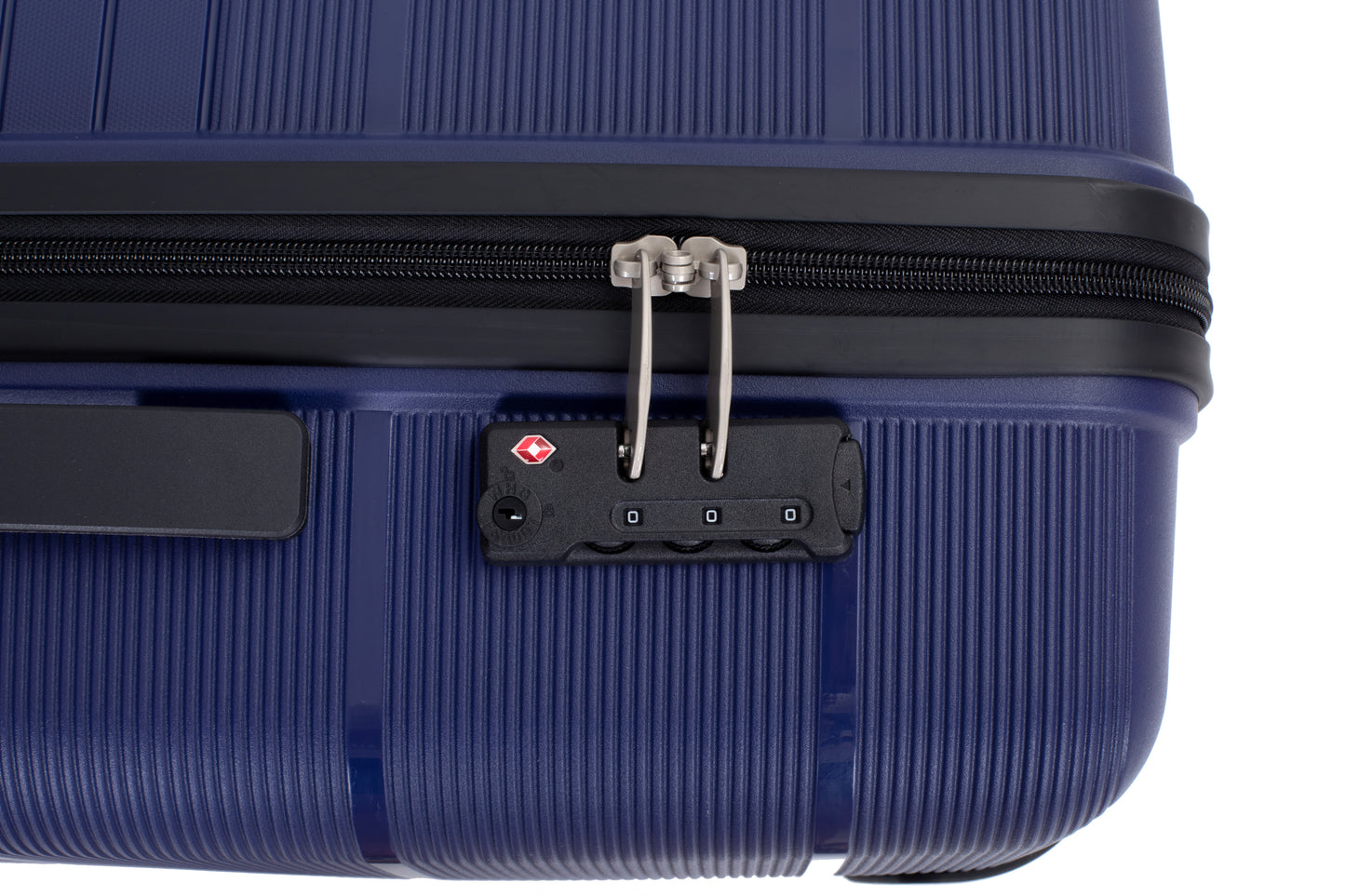 Hardshell Suitcase Double Spinner Wheels PP Luggage Sets Lightweight Durable Suitcase with TSA Lock,3-Piece Set (20/24/28) , Navy