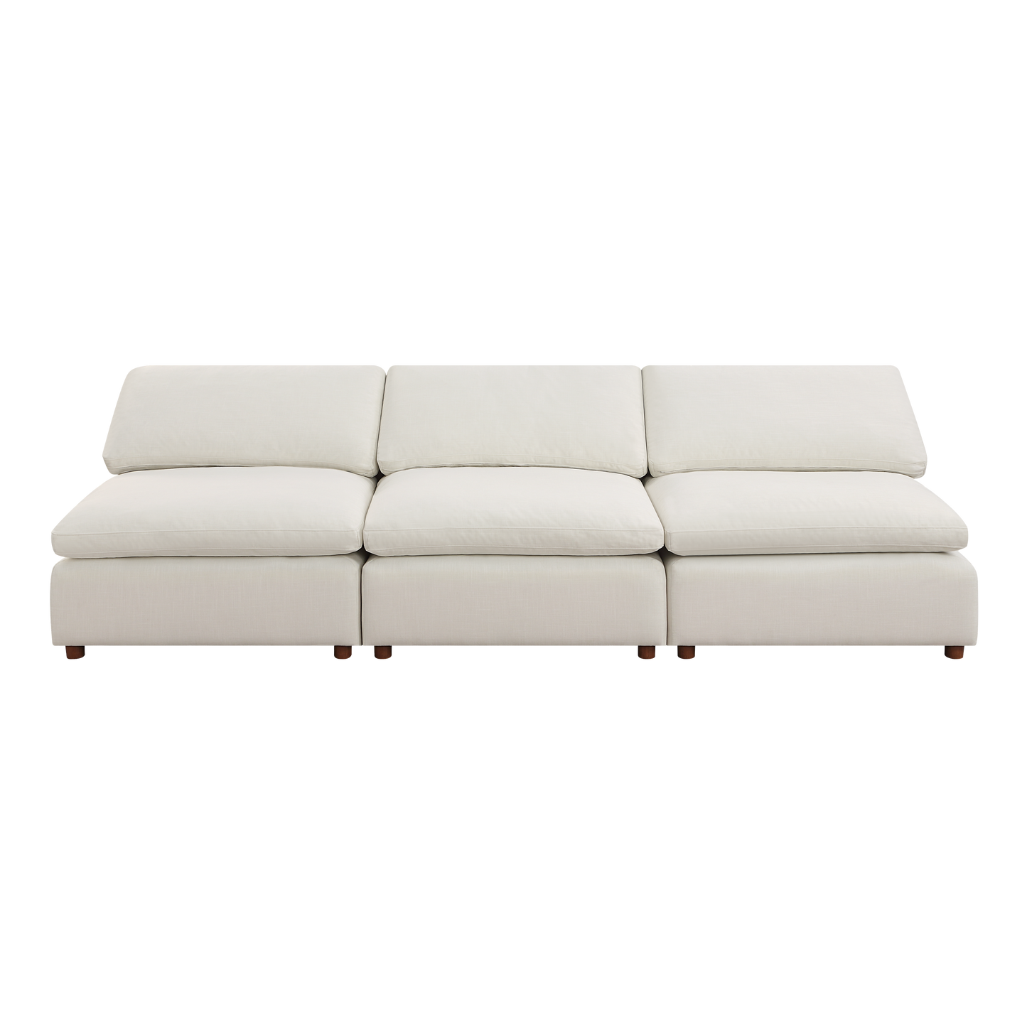 Contemporary Customizable White Sectional Sofa Set