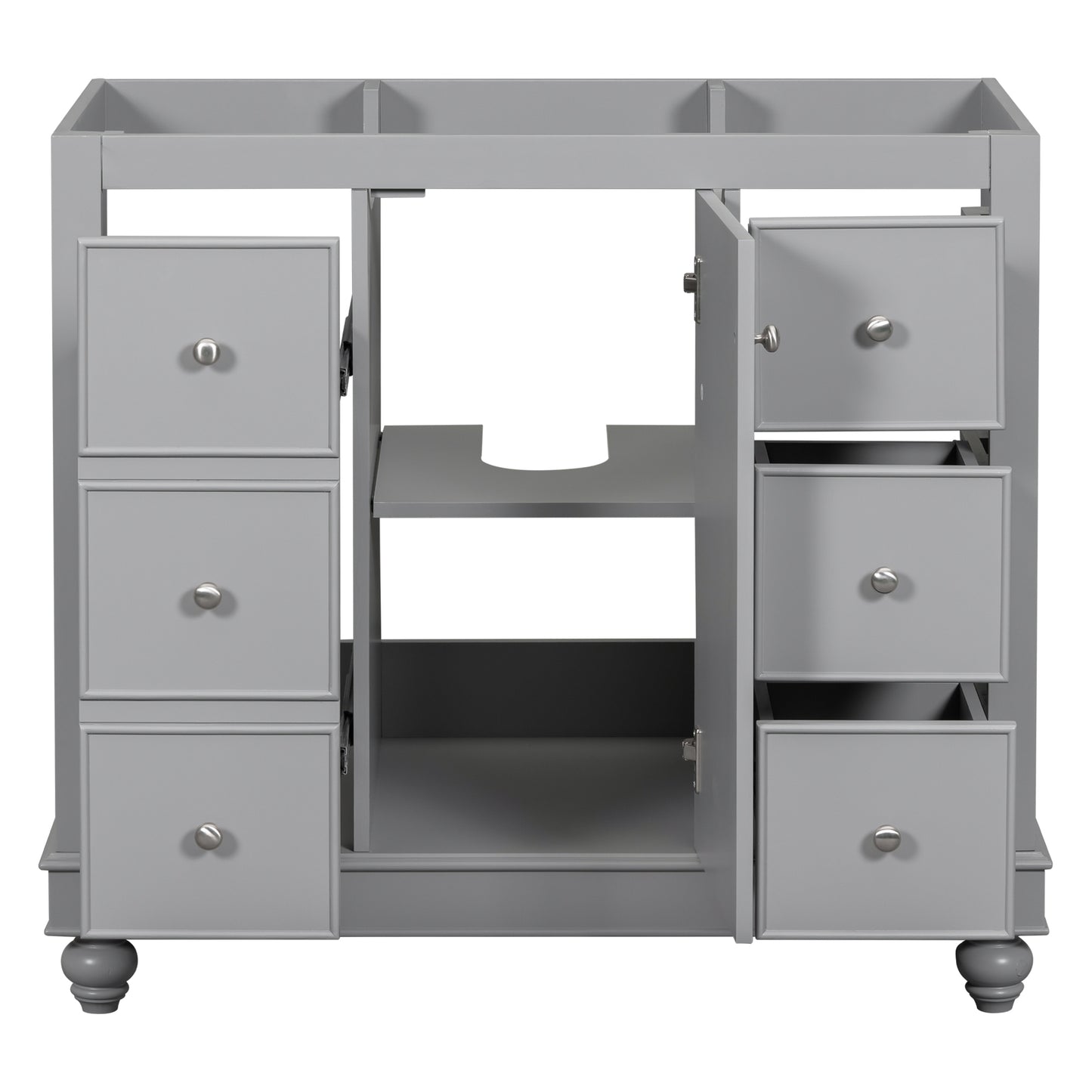 [Cabinet Only] 36" Gray Bathroom vanity(Sink not included)