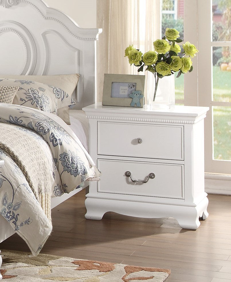 Classic Traditional Style 1pc Nightstand Wood White Finish Dovetail Drawers Bed Side Table Bedroom Furniture