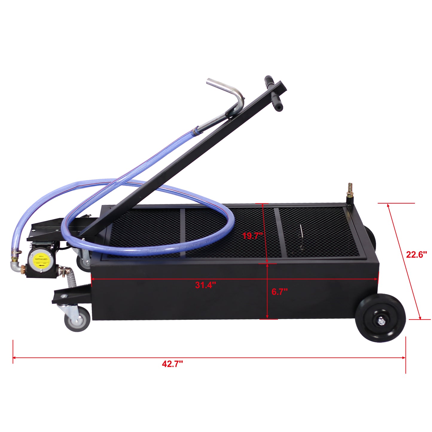 20 gallon low profile oil drainer ,with electric pump