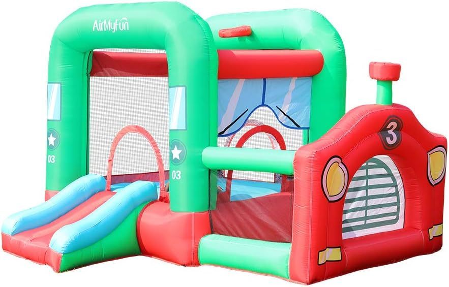 AirMyFun Bounce House with Slide and Blower for Kids 3-12