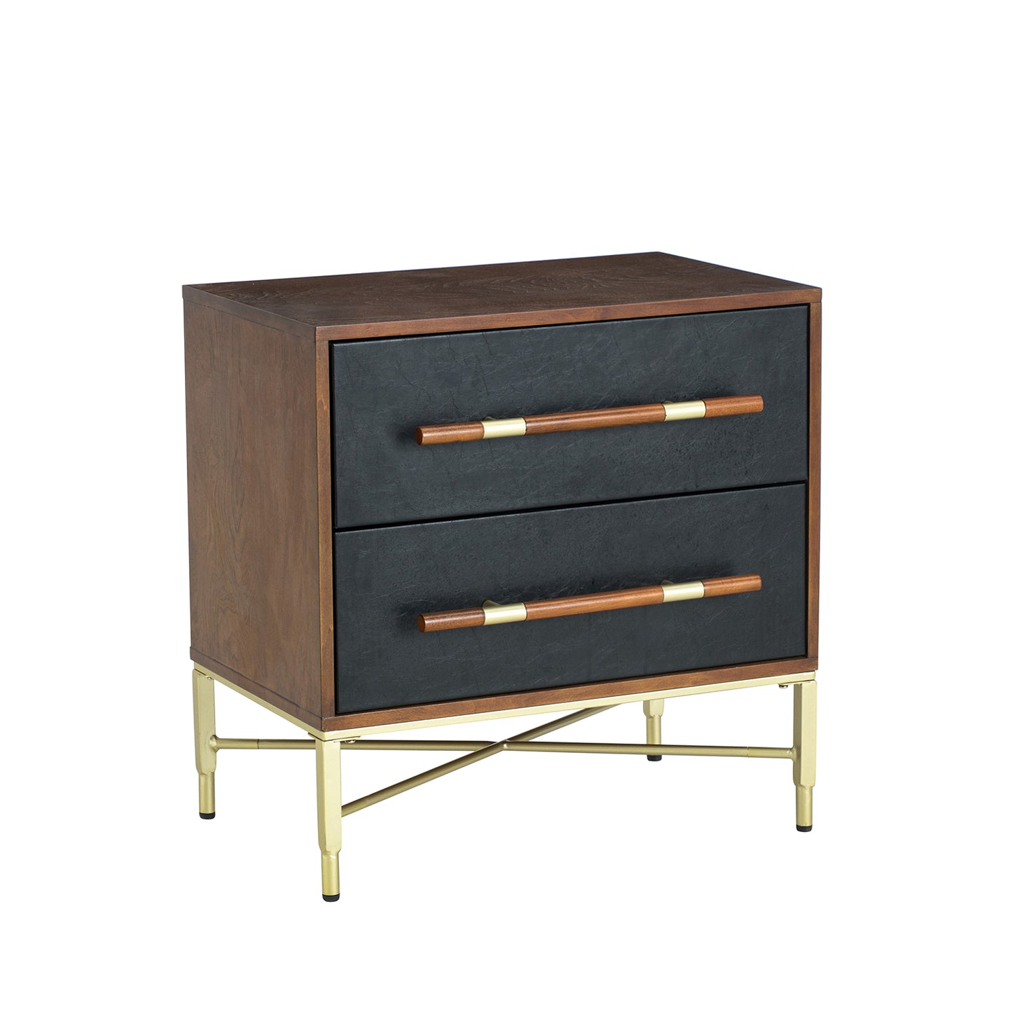 Albano 24'' Tall 2 - Drawer Nightstand-BLACK