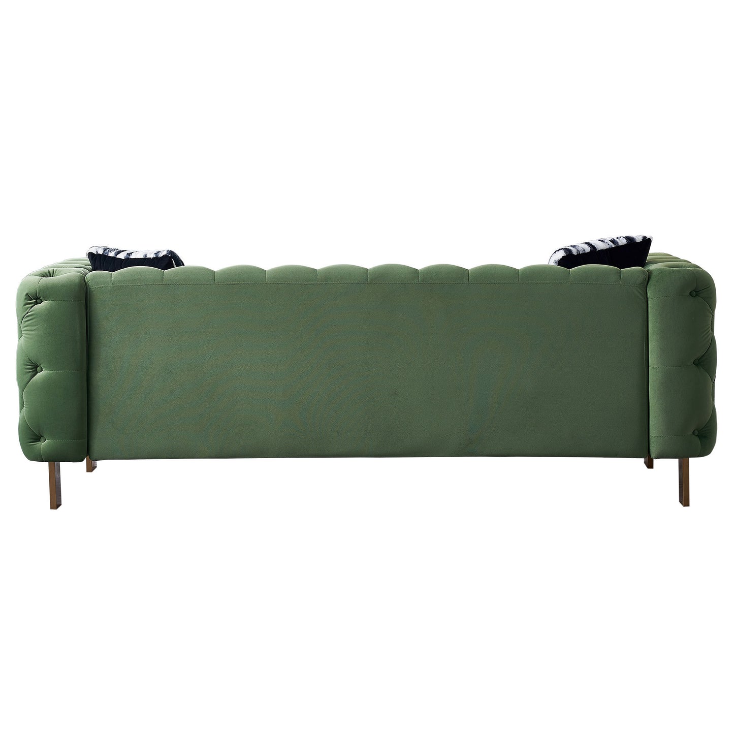 Chesterfield Modern Tufted Velvet Living Room Sofa, 84.25''W Couch,Mint Green