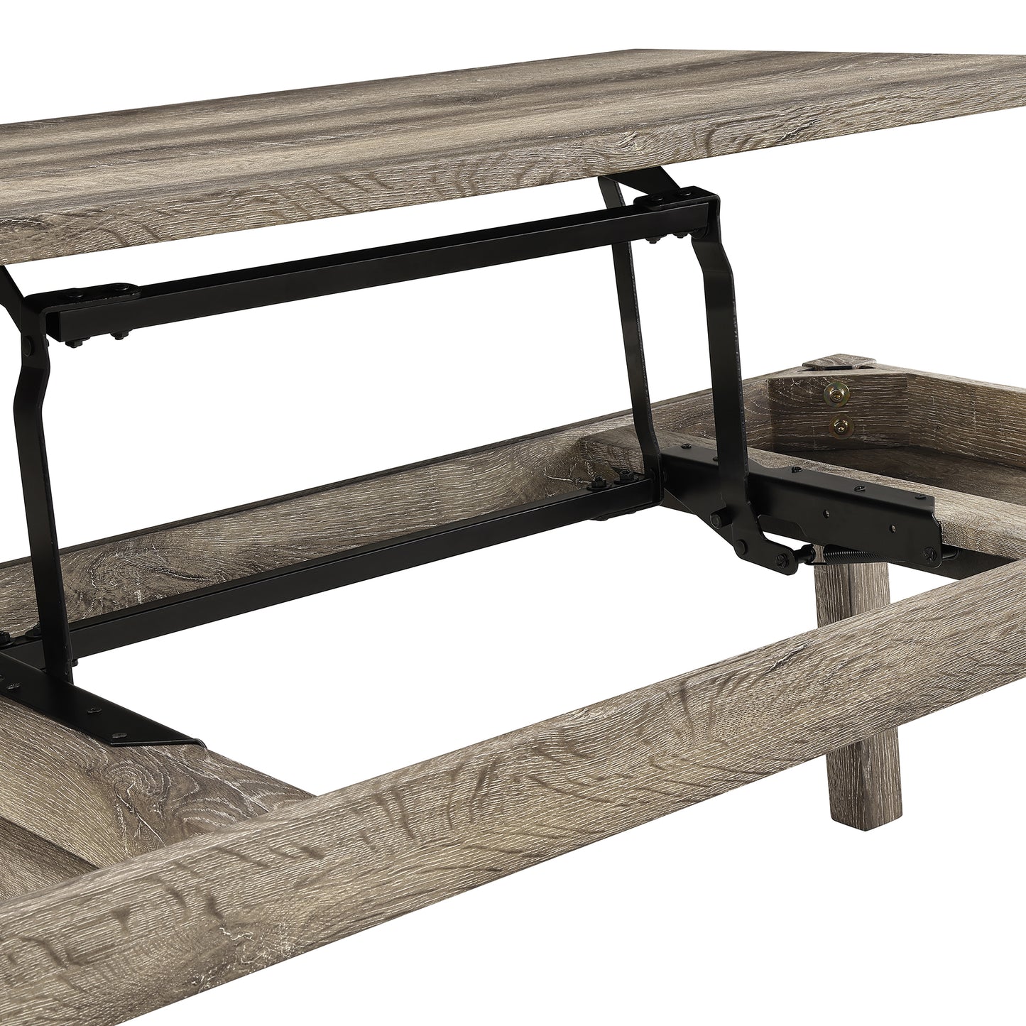 Convertible Lift Top Coffee Table with Hidden Storage Shelf