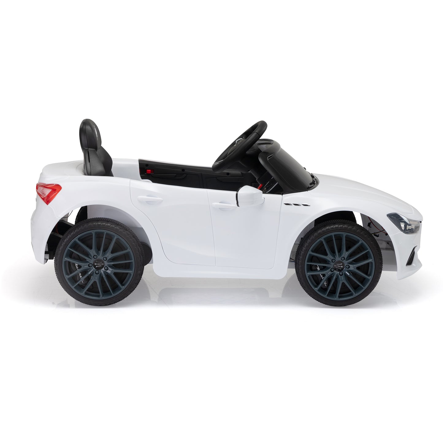 Maserati Ghibli-licensed 12V Kids Ride on Car with Remote Control, Music and Lights,White