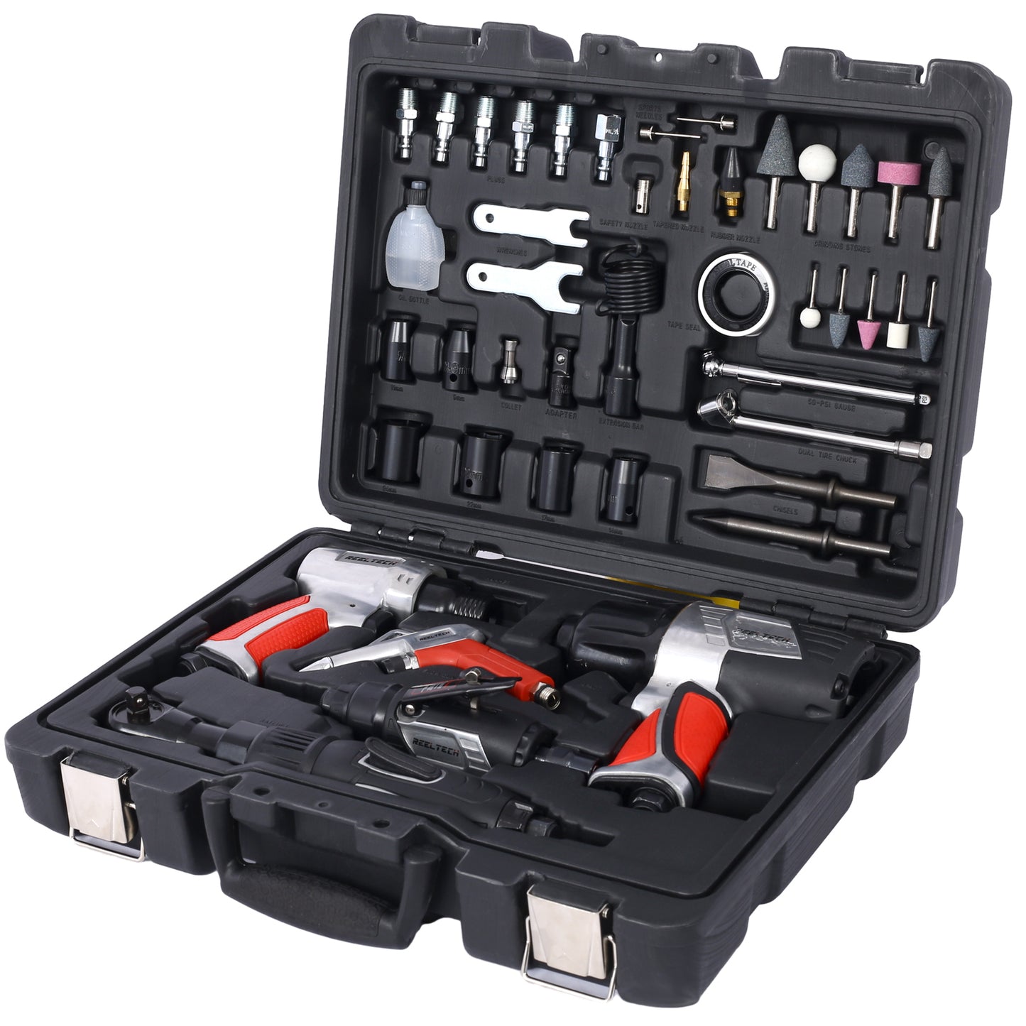 44-Piece Professional Air Tool Accessory Kit) - Impact Wrench, Air Ratchet, Die Grinder, Blow Gun, Air Hammer, Dual Air Chuck, Tire Gauge, and Accessories