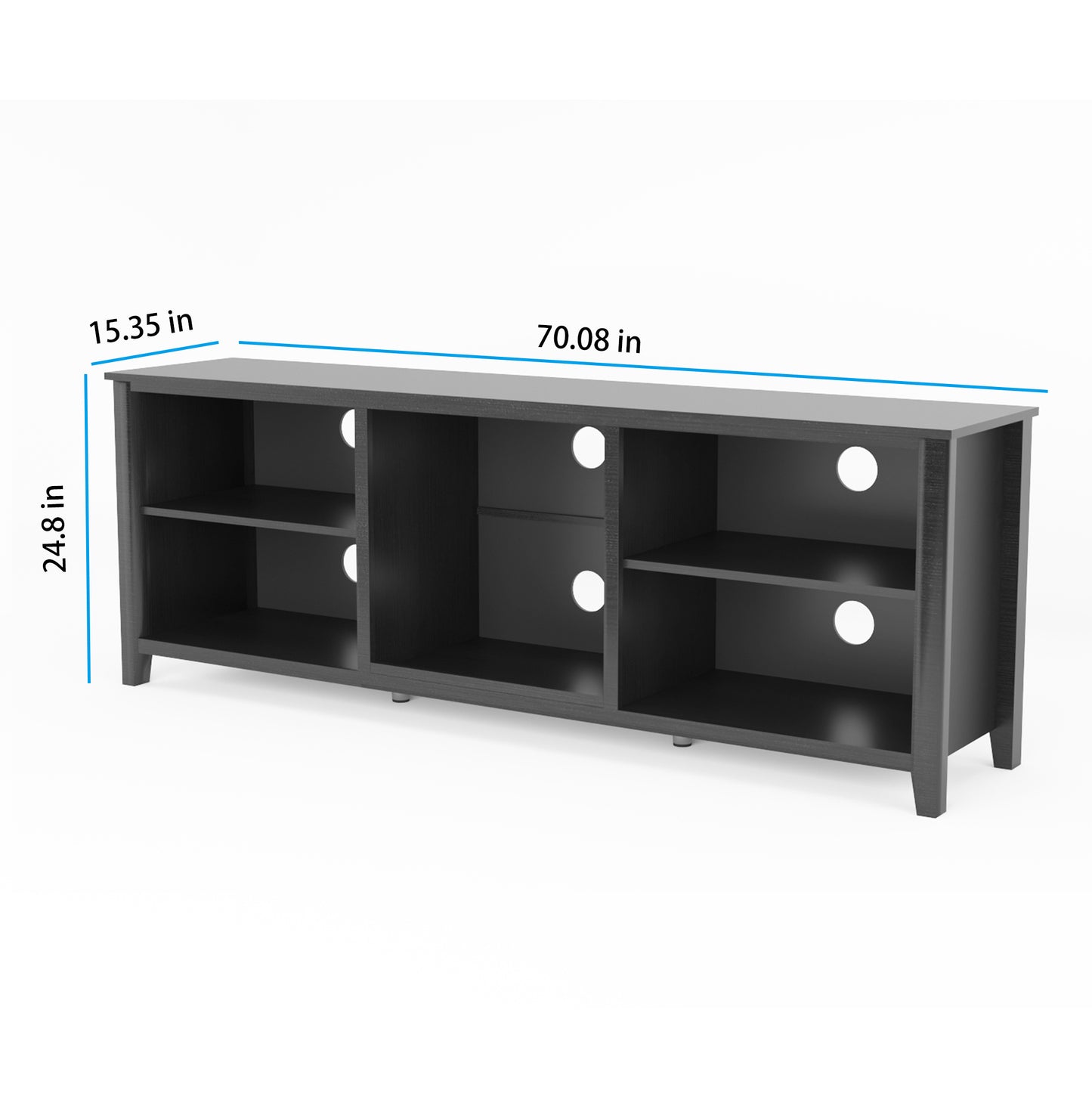 Traditional TV Stand with Spacious Storage and Durable Build