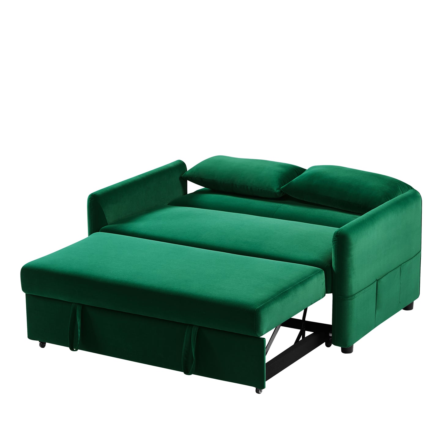 2033 Dark Green Convertible Sofa Chair Bed