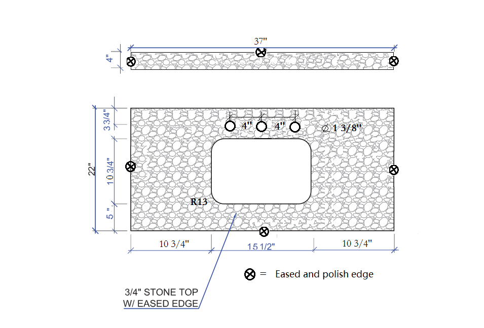 Montary 37inch bathroom vanity top stone carrara white new style tops with rectangle undermount ceramic sink  and back splash with 3 faucet hole  for bathrom cabinet