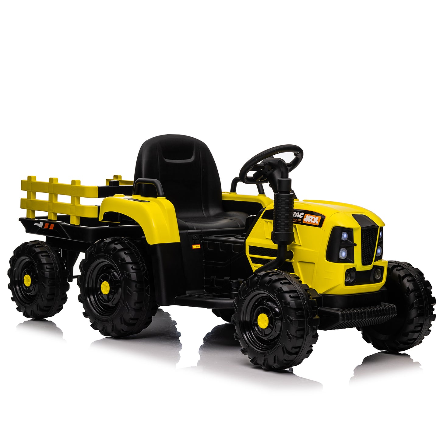 Electric Farm Tractor Ride-On Toy with Remote Control and Realistic Features for Kids, 12V Battery Powered with Music, Lights, and Safety Belt