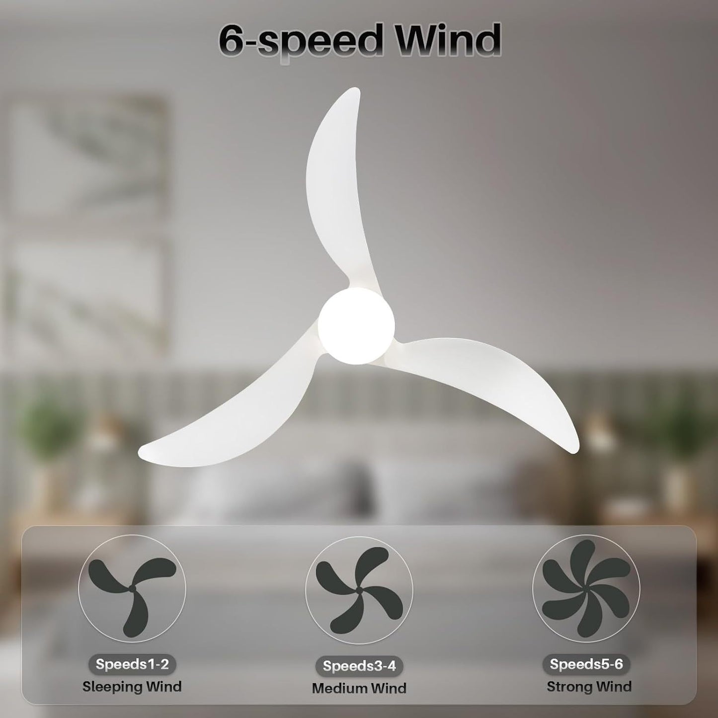 52-Inch Wooden Ceiling Fan with LED Light and Remote Control for Quiet Comfort