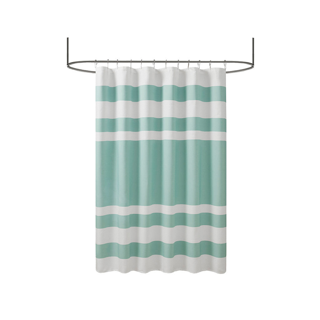 Spa Waffle Shower Curtain with Water Repellent Treatment - Serene Spa Retreat Upgrade