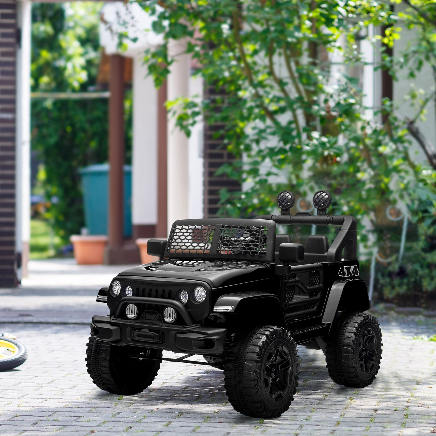 12V Kids Ride On Truck with Parent Remote Control, Electric Toy Car - Black