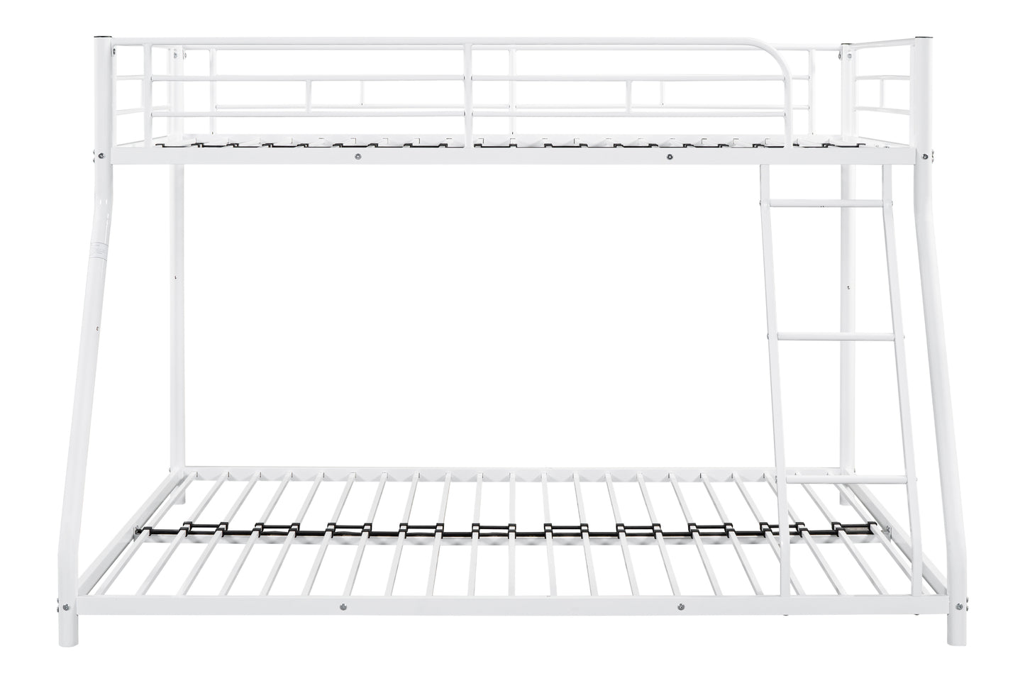 Noise-Reducing Twin over Full Metal Bunk Bed with Safety and Space-Saving Features