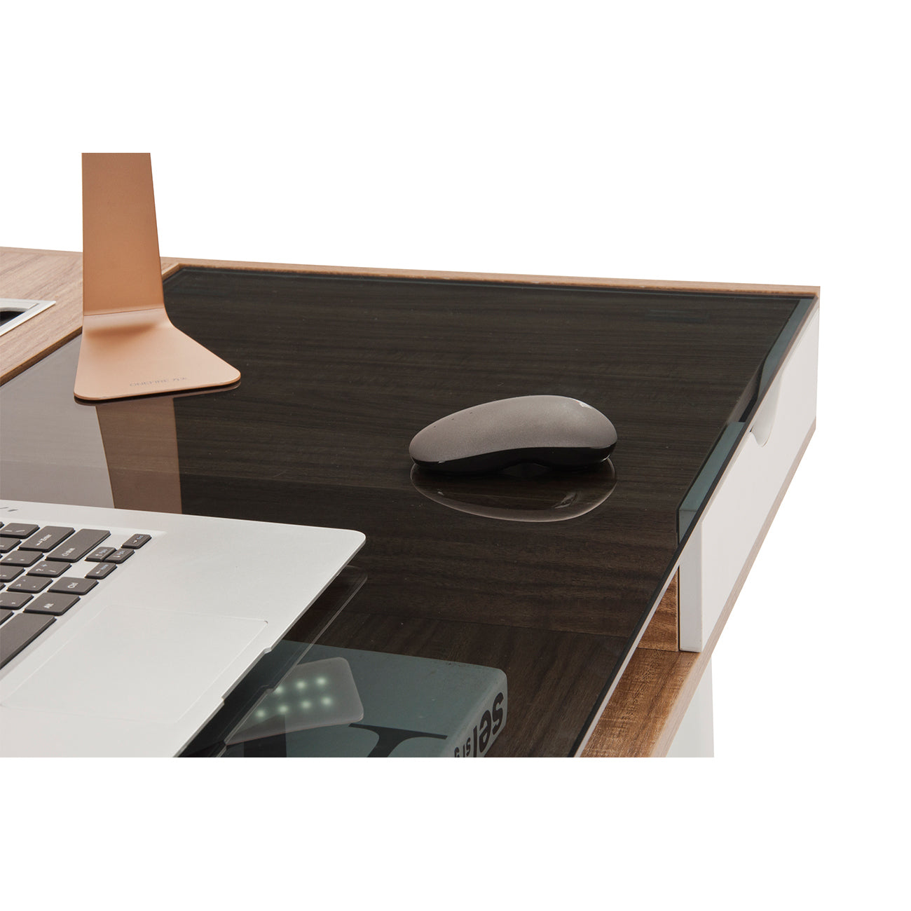 Stylish Walnut Computer Desk with Ample Storage