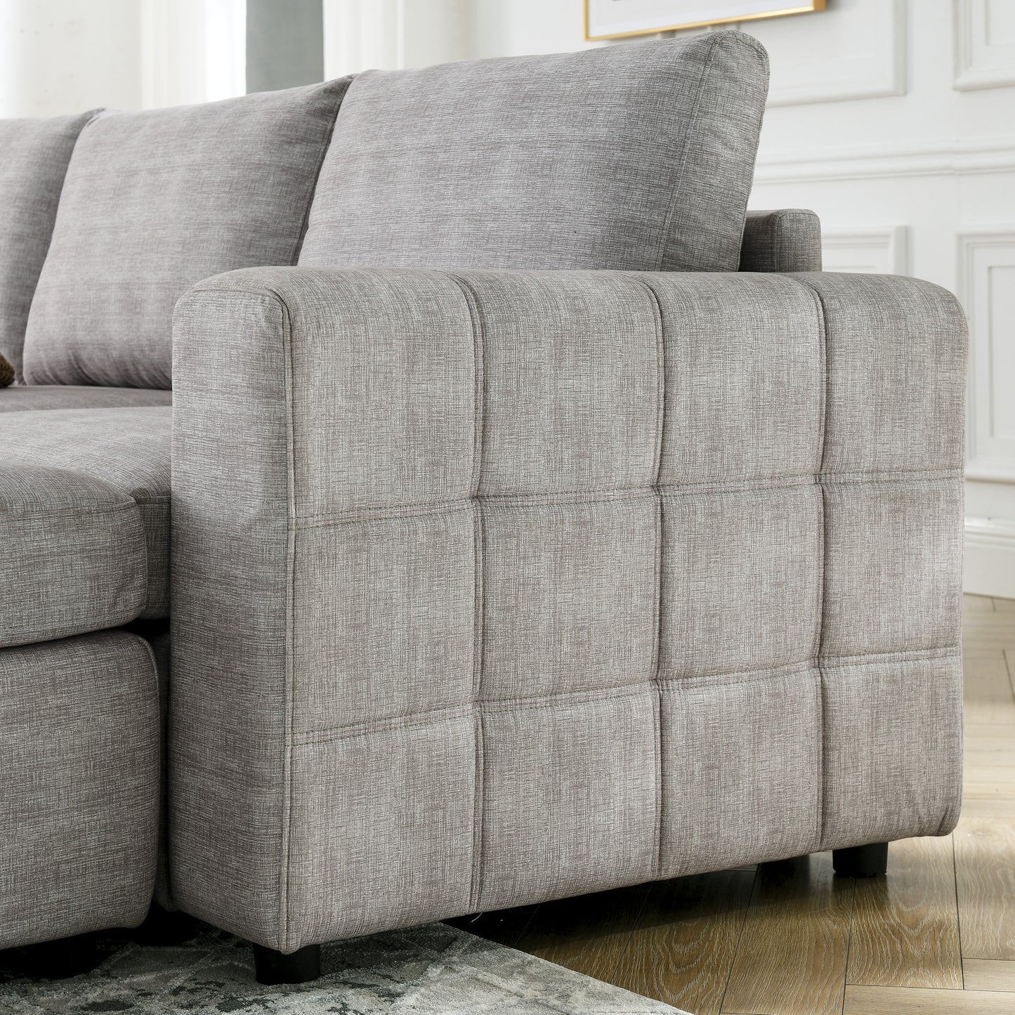 3-Seat Upholstered Modular Sofa Option