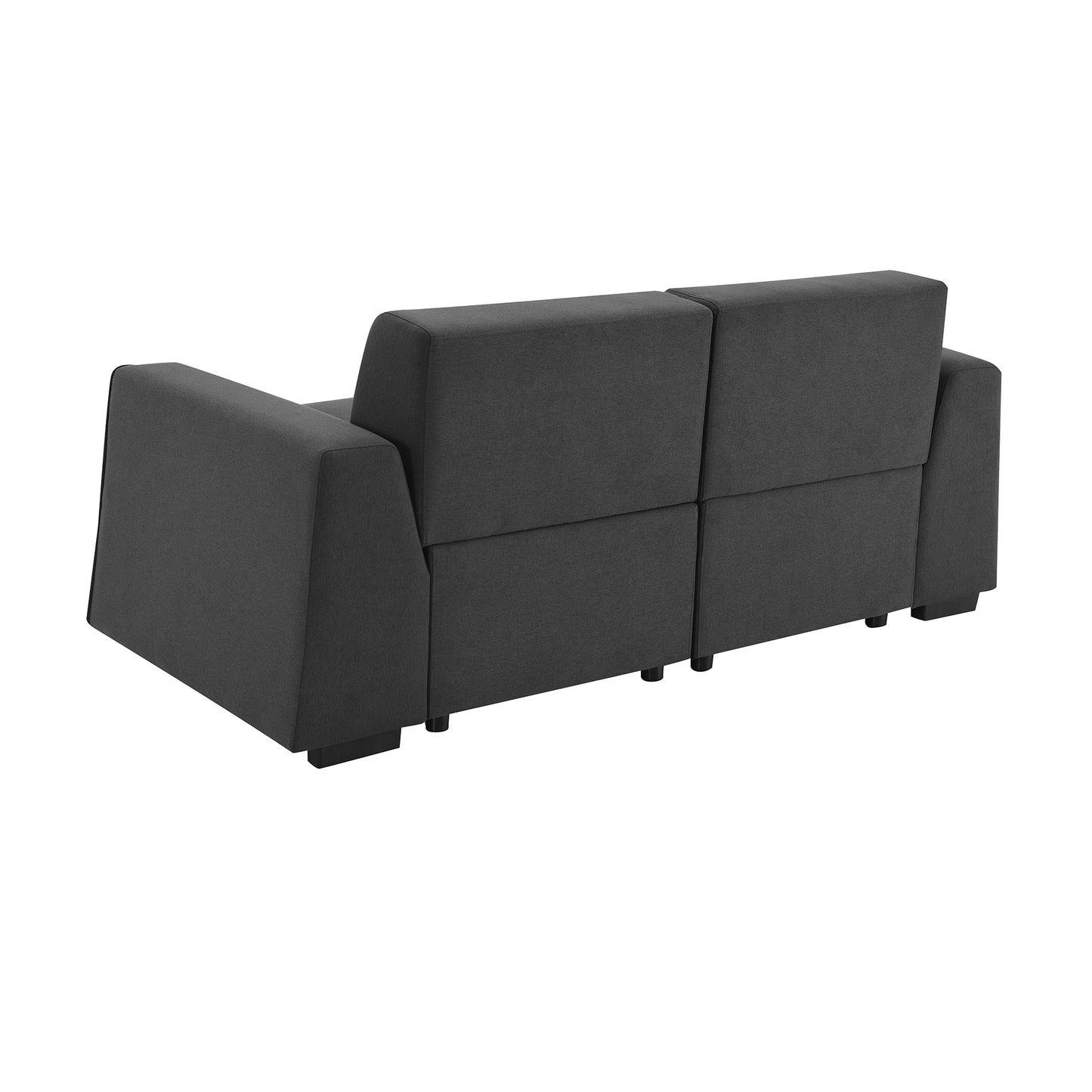 Contemporary 71*35.5 Linen Fabric Sofa with Wide Armrests