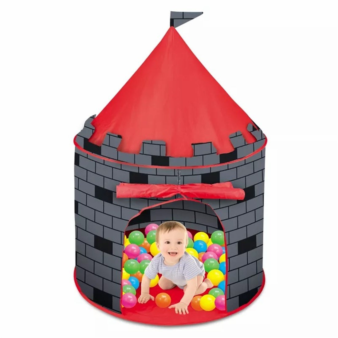 Princess Castle Play Tent with Ocean Ball and Pop-Up Feature for Kids