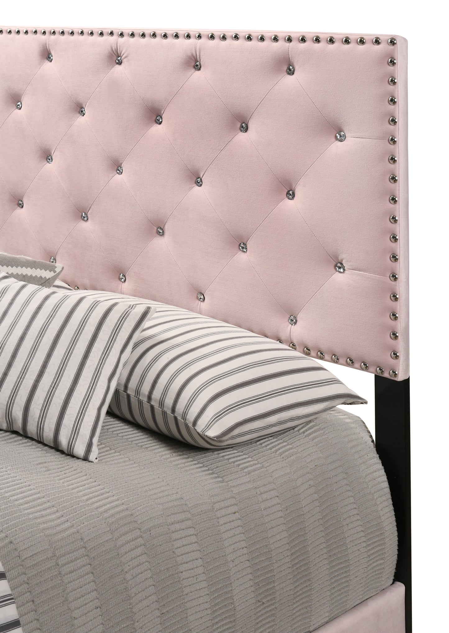 Suffolk G1406-QB-UP Queen Bed , PINK