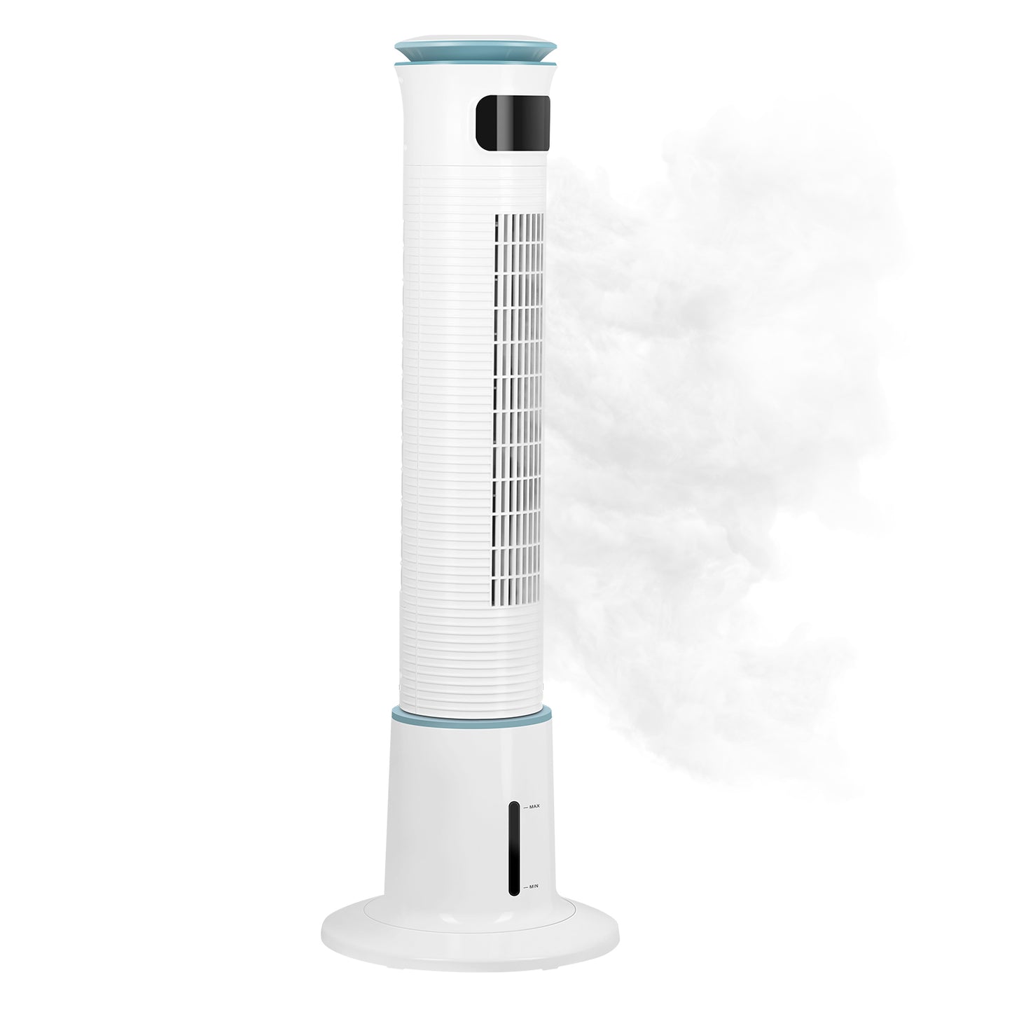 Refreshing Breeze Tower Fan with Mist Function, Adjustable Speeds & Timer, Low Noise, 43 Inches, White