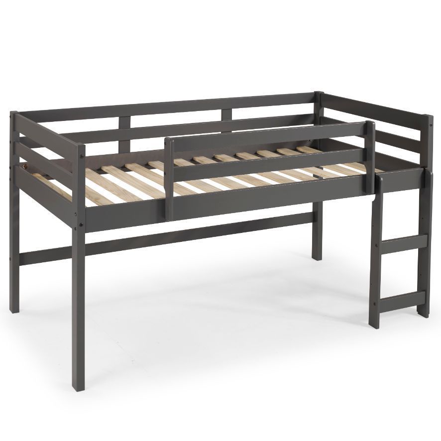 Lara Twin Loft Bed, Gray Finish 38255